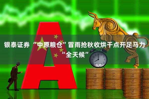 银泰证券 “中原粮仓”冒雨抢秋收　烘干点开足马力“全天候”